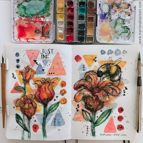 Watercolour Art Journal - Just Be