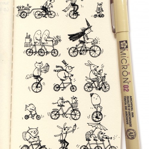 Bike Burg in Moleskine Sketchbook