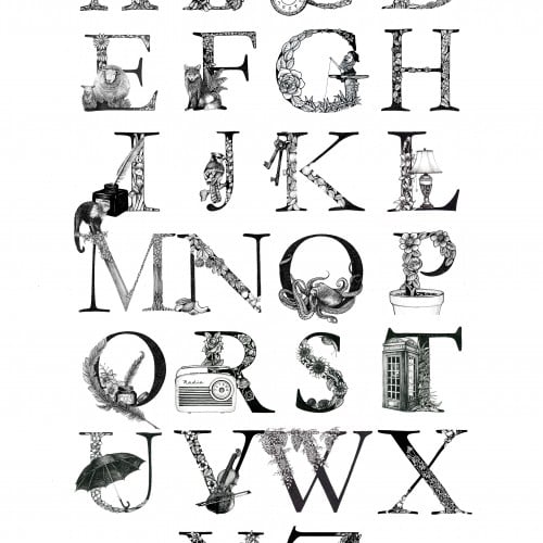 Illustrated Alphabet Letters