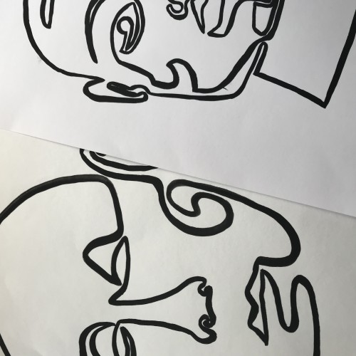 One Line paintings