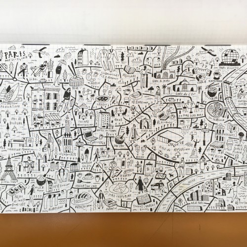 Illustrated Doodle Map of Paris