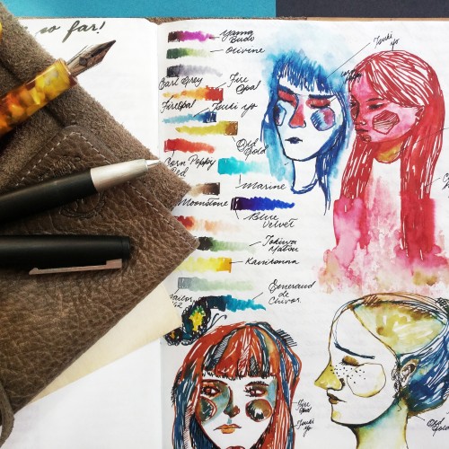 Doodle ink swatches