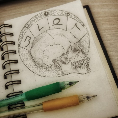 A skull doodle