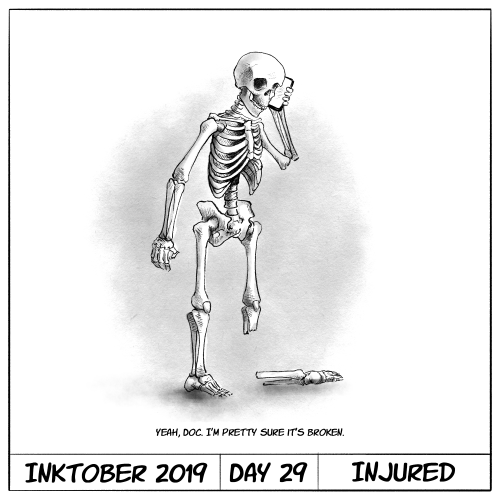 Inktober 2019 Day 29 - Injured