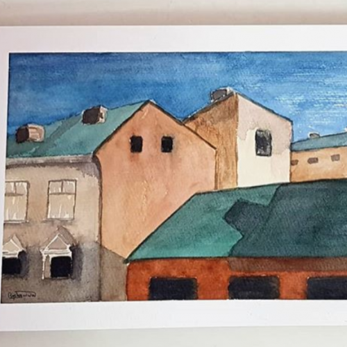 Houses- Watercolor