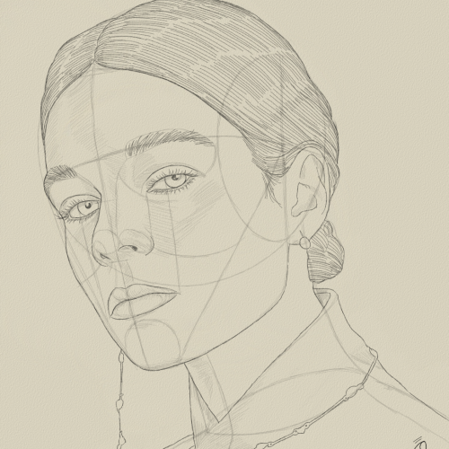 Model Portrait Sketch