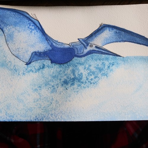 Pterodactyl in blue