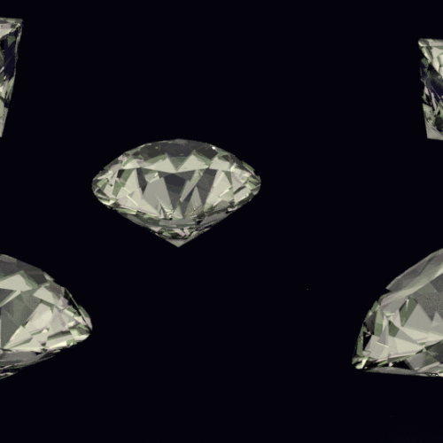 Diamonds rendered in Blender 3d