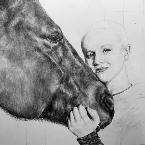 Girl and Horse WIP