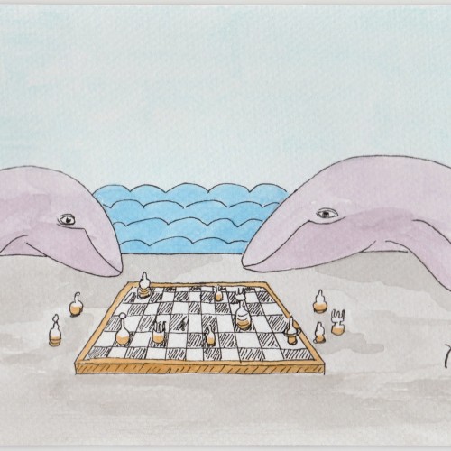 Whales playing chess