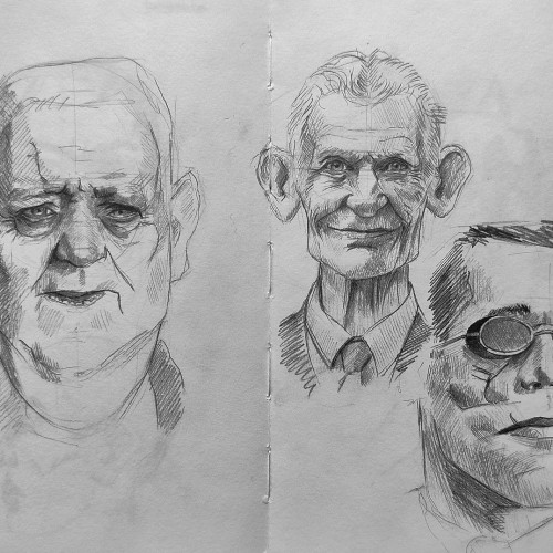 Random portraits in pencil