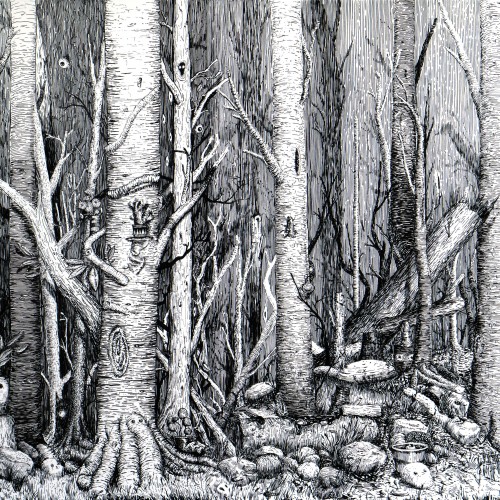 My finished forest drawing