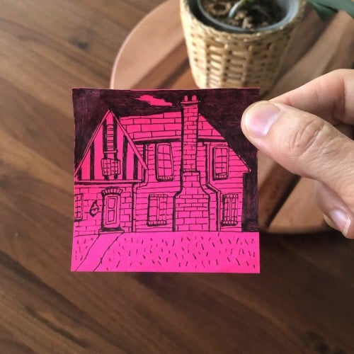 Post-it Note Brick House