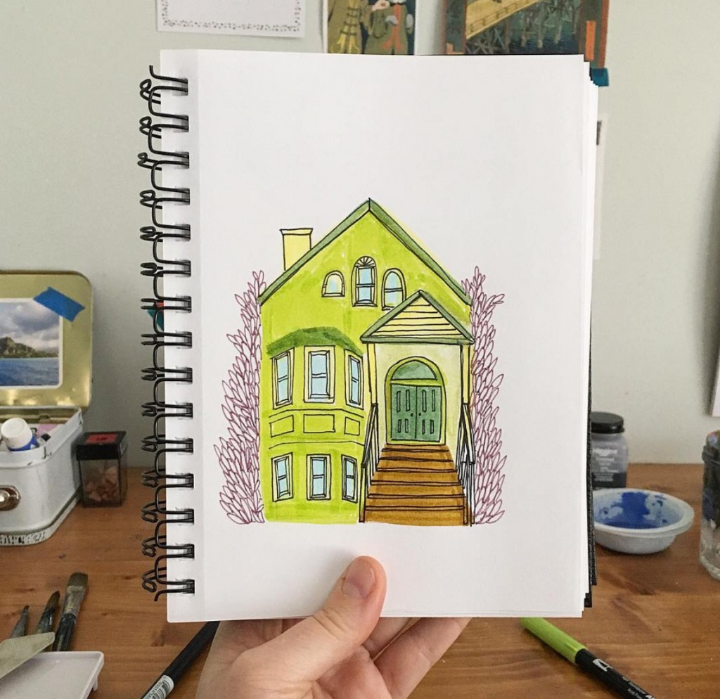 Colorful house illustration