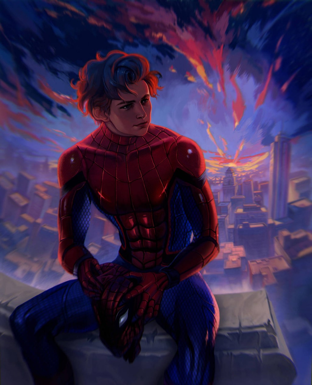 Digital Drawing of Spiderman