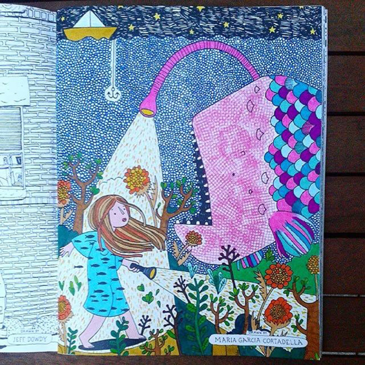 Completed Coloring Page by Doodle Addicts user Miss Parevolant
