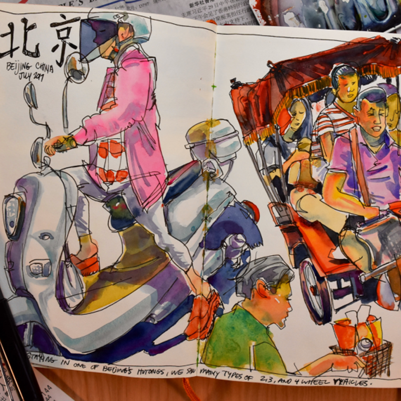 Sketchbook spread by David Terrill