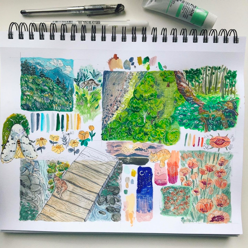 Sketchbook artwork by Tricia Clark