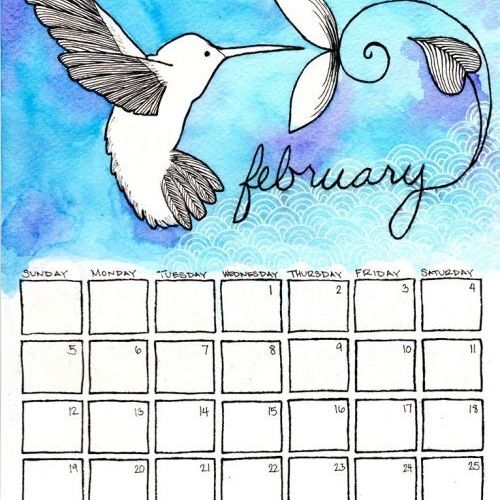 February Calendar Draw