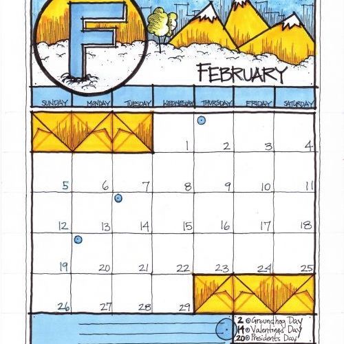 February Calendar Draw