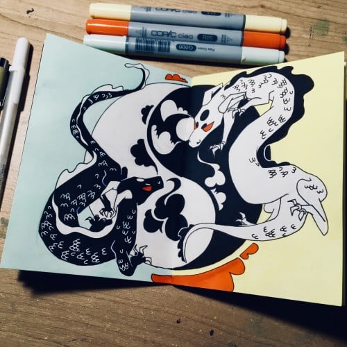 Drawn Opposites - A Sketchbook Challenge