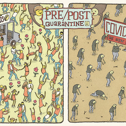 Pre/Post Quarantine: A Diptych Drawing Challenge