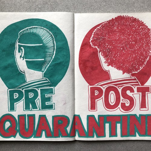 Pre/Post Quarantine: A Diptych Drawing Challenge