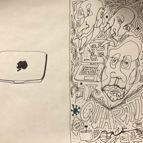 Pre/Post Quarantine: A Diptych Drawing Challenge