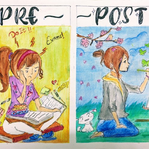 Pre/Post Quarantine: A Diptych Drawing Challenge