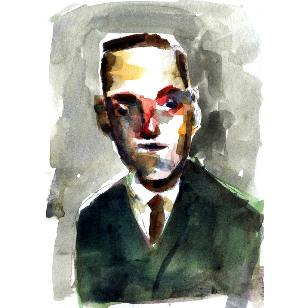 HP Lovecraft & Edgar Allan Poe drawing by Leah Lucci | Doodle Addicts