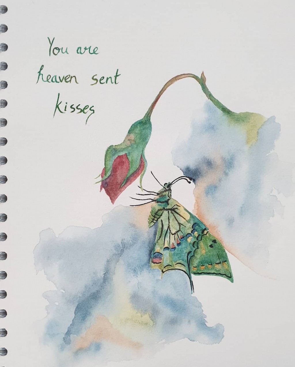 Butterfly Kiss drawing by Rubina Doodle Addicts