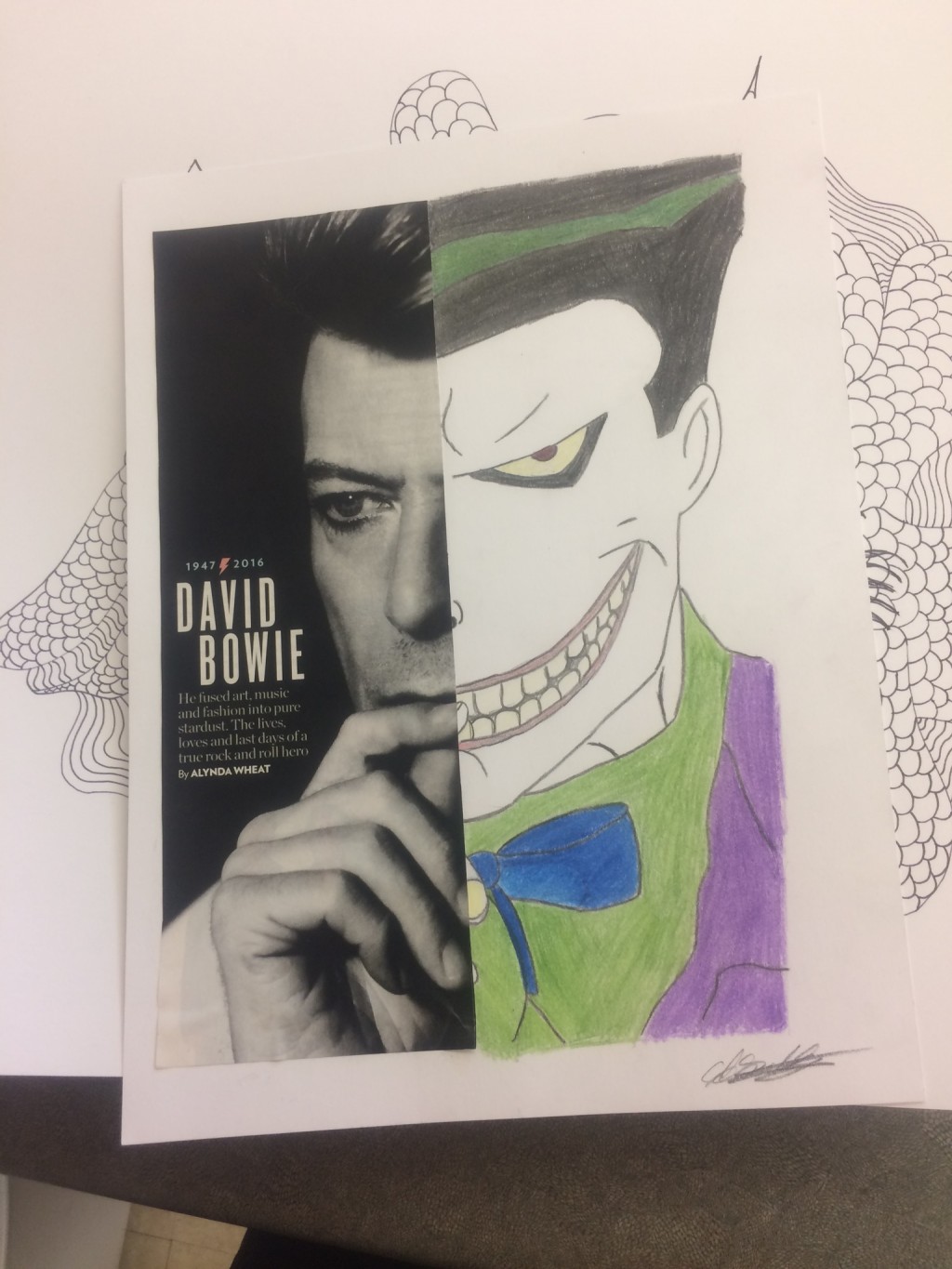 David Bowie drawing by Lucifer | Doodle Addicts