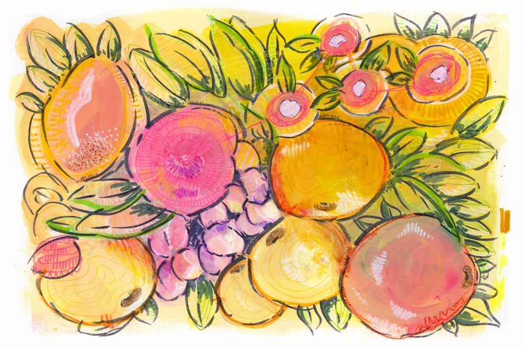 Fruit Salad drawing by Tonya Doughty Doodle Addicts