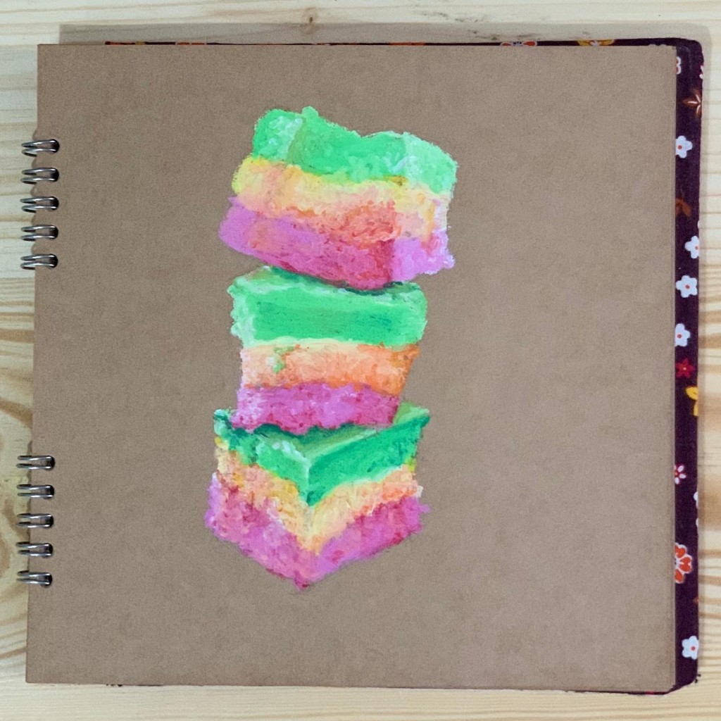 Rainbow Sherbet Fudge drawing by Laura Tanuwidjaya Doodle Addicts