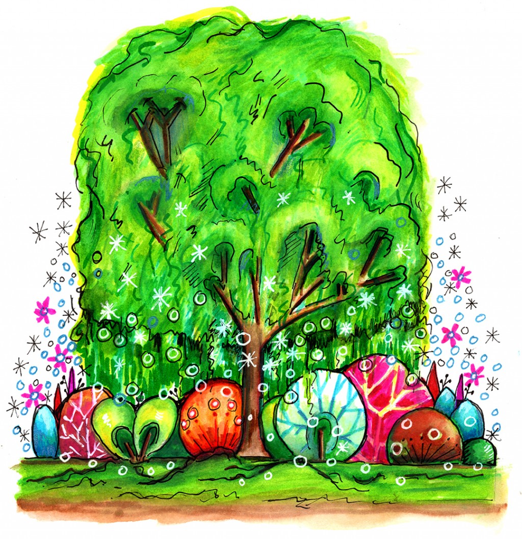 Magical tree drawing by Celeste Doodle Addicts