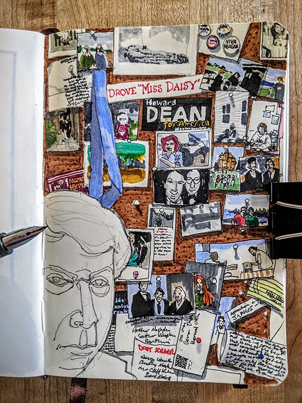 Bulletin Board drawing by Tim Nordin Doodle Addicts