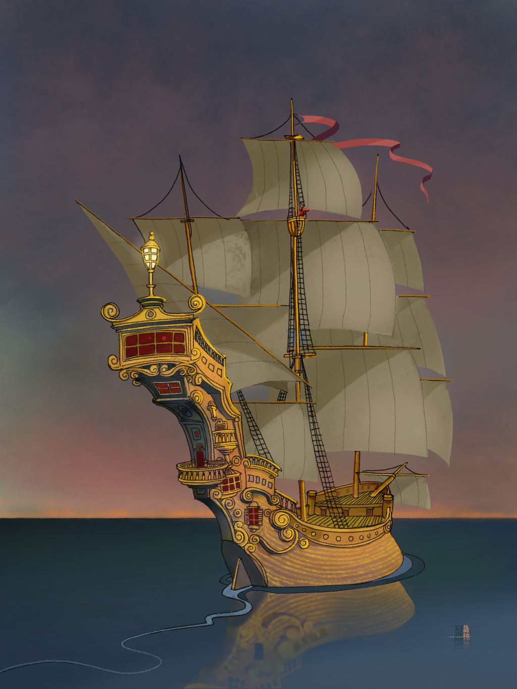 Horse Latitudes drawing by Matthew Watkins Doodle Addicts