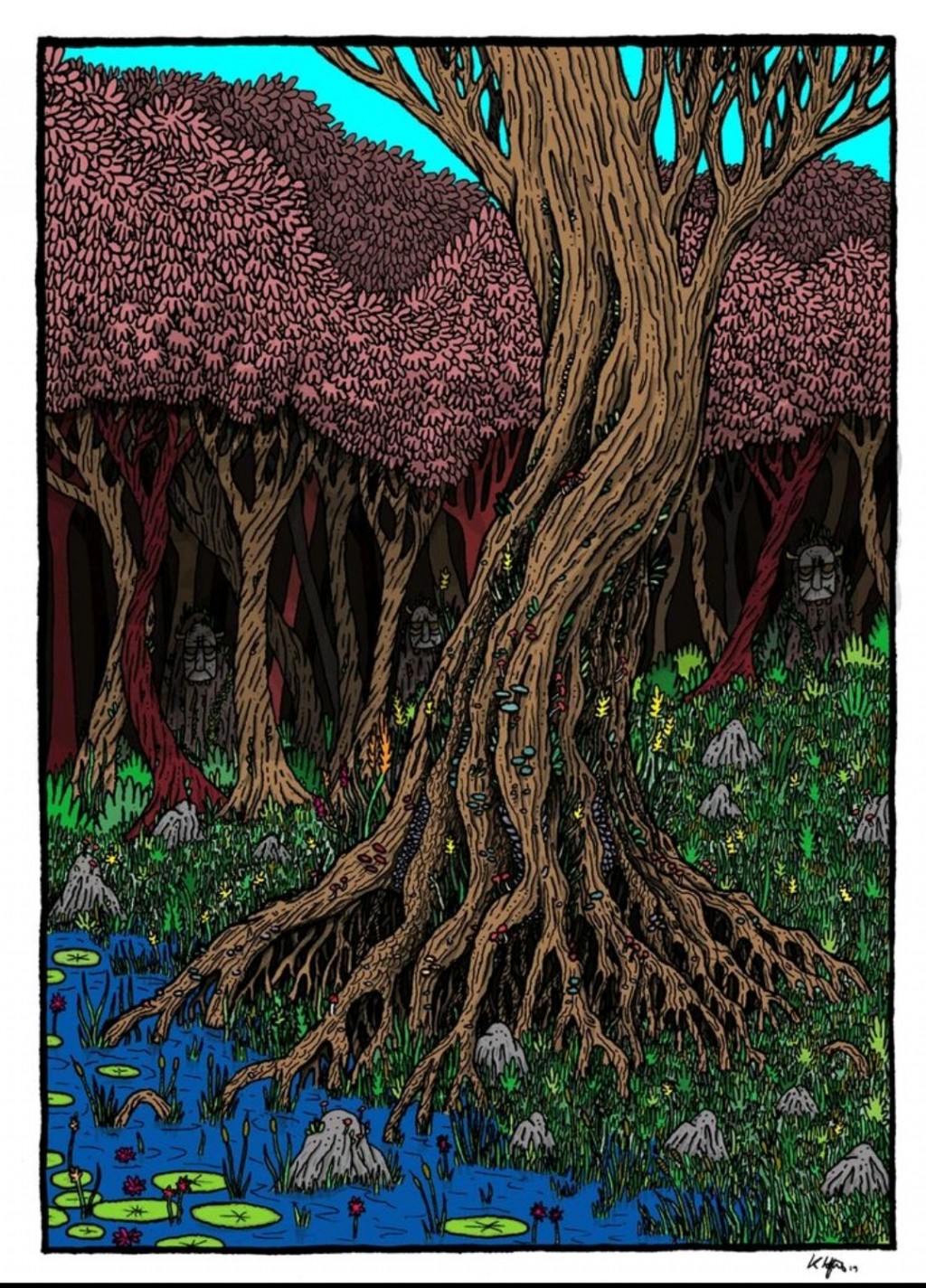 swamp tree drawing