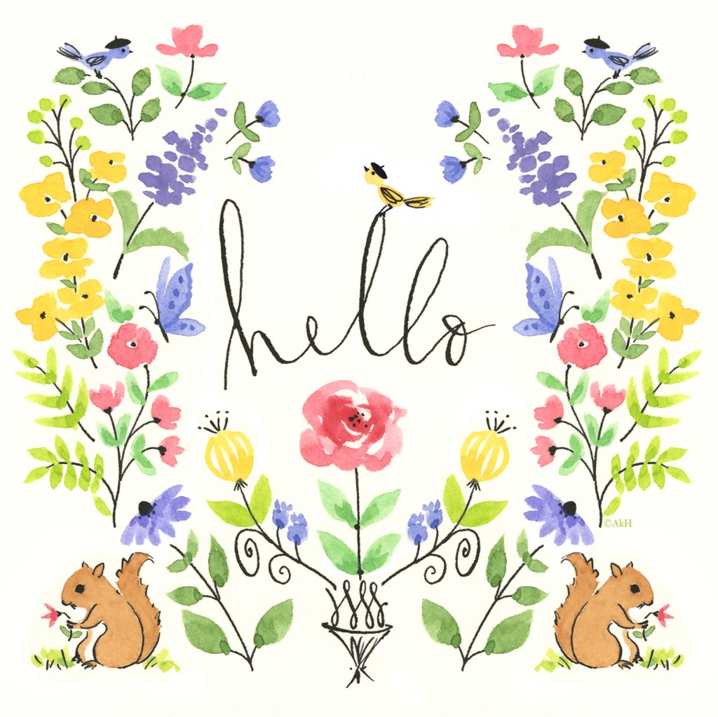 Hello Spring drawing by Anne Keenan Higgins | Doodle Addicts