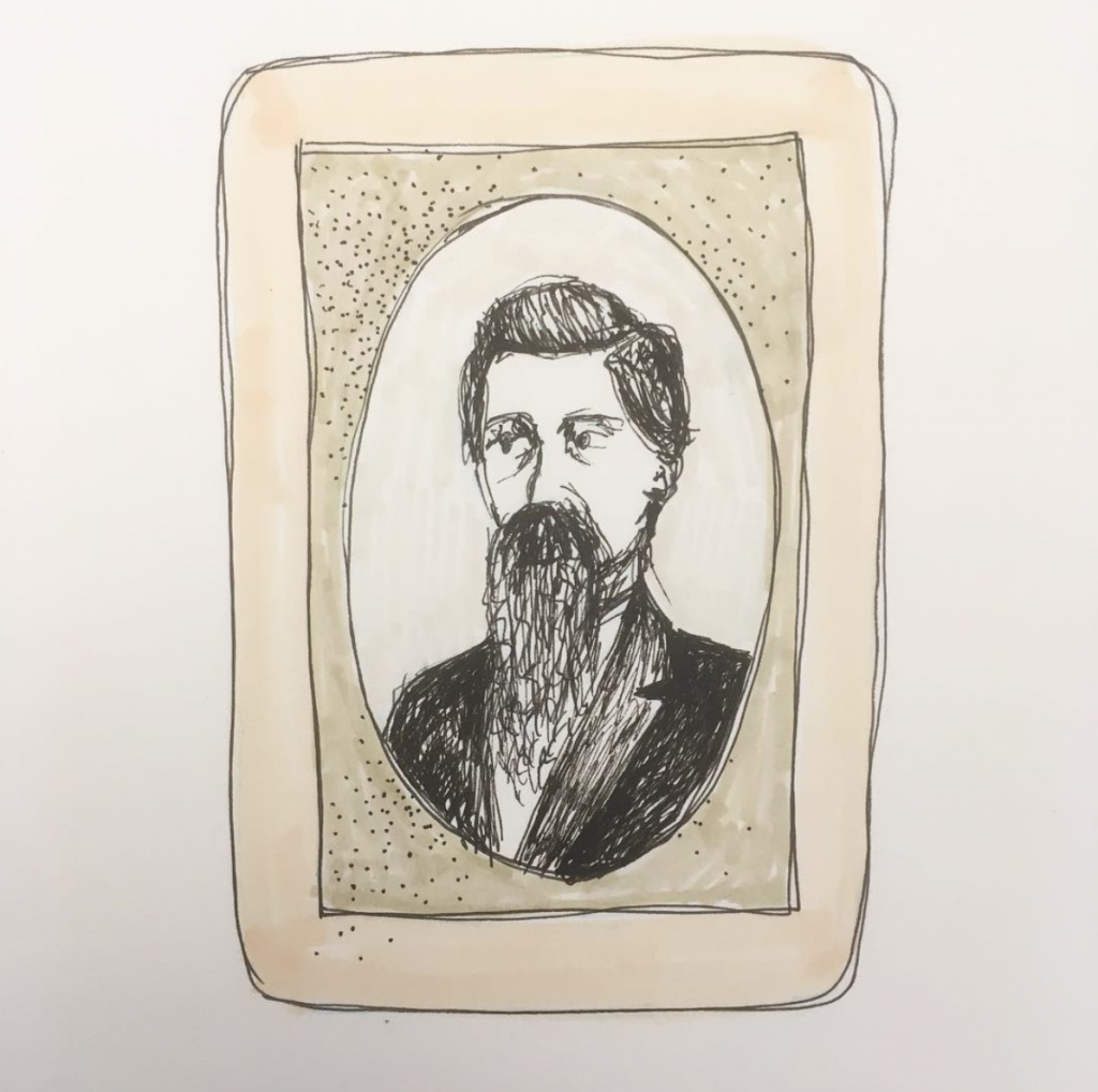 vintage guy drawing by stacey walker oldham Doodle Addicts