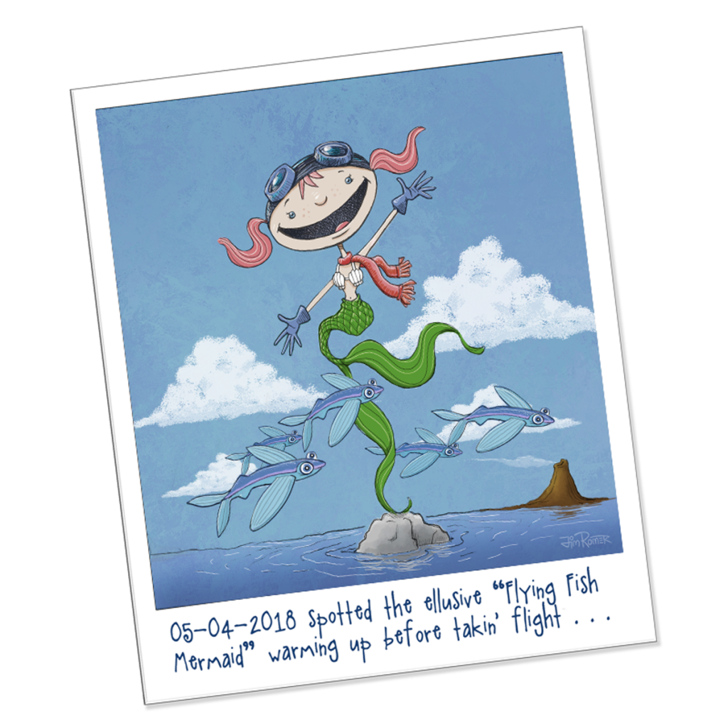 Flying Fish Mermaid drawing by Jim Romer | Doodle Addicts