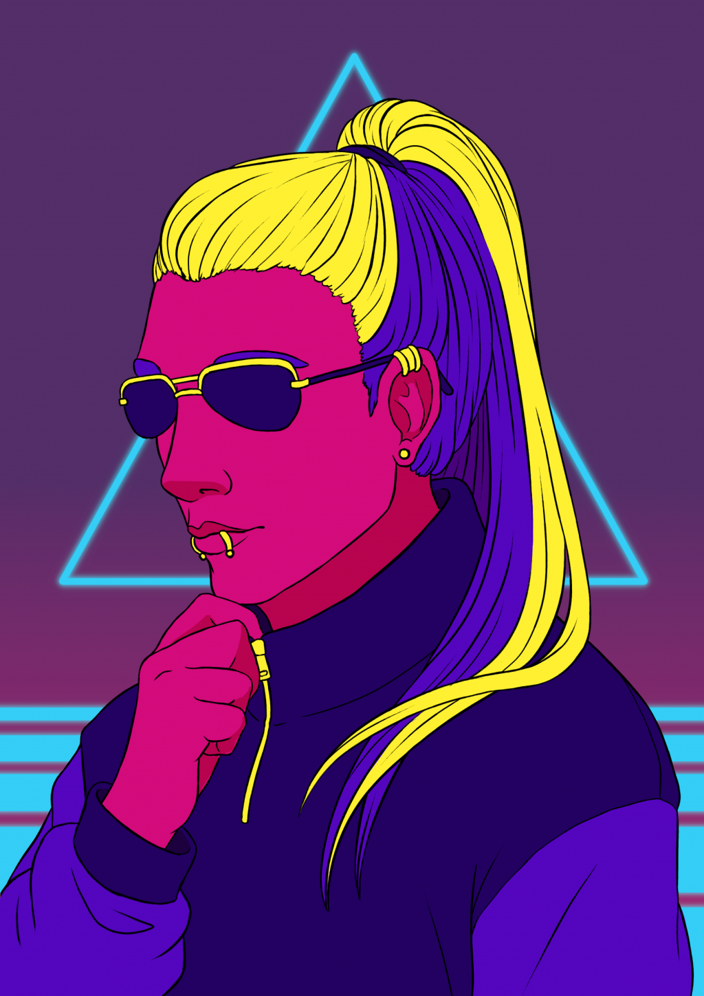 Neon Lights drawing by Lea Doodle Addicts