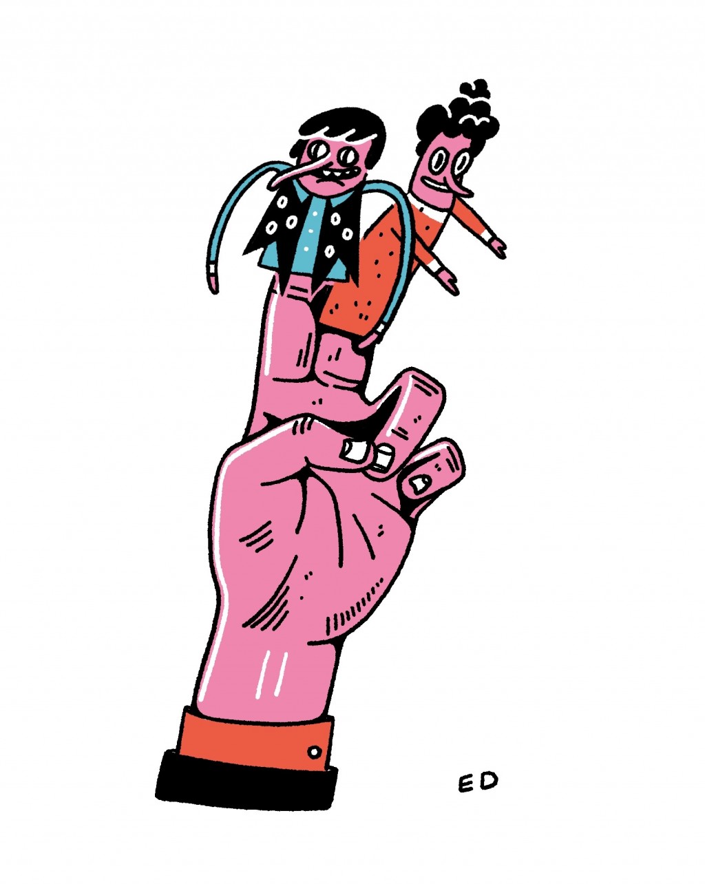 Finger Puppets drawing by Elle Duffey Doodle Addicts