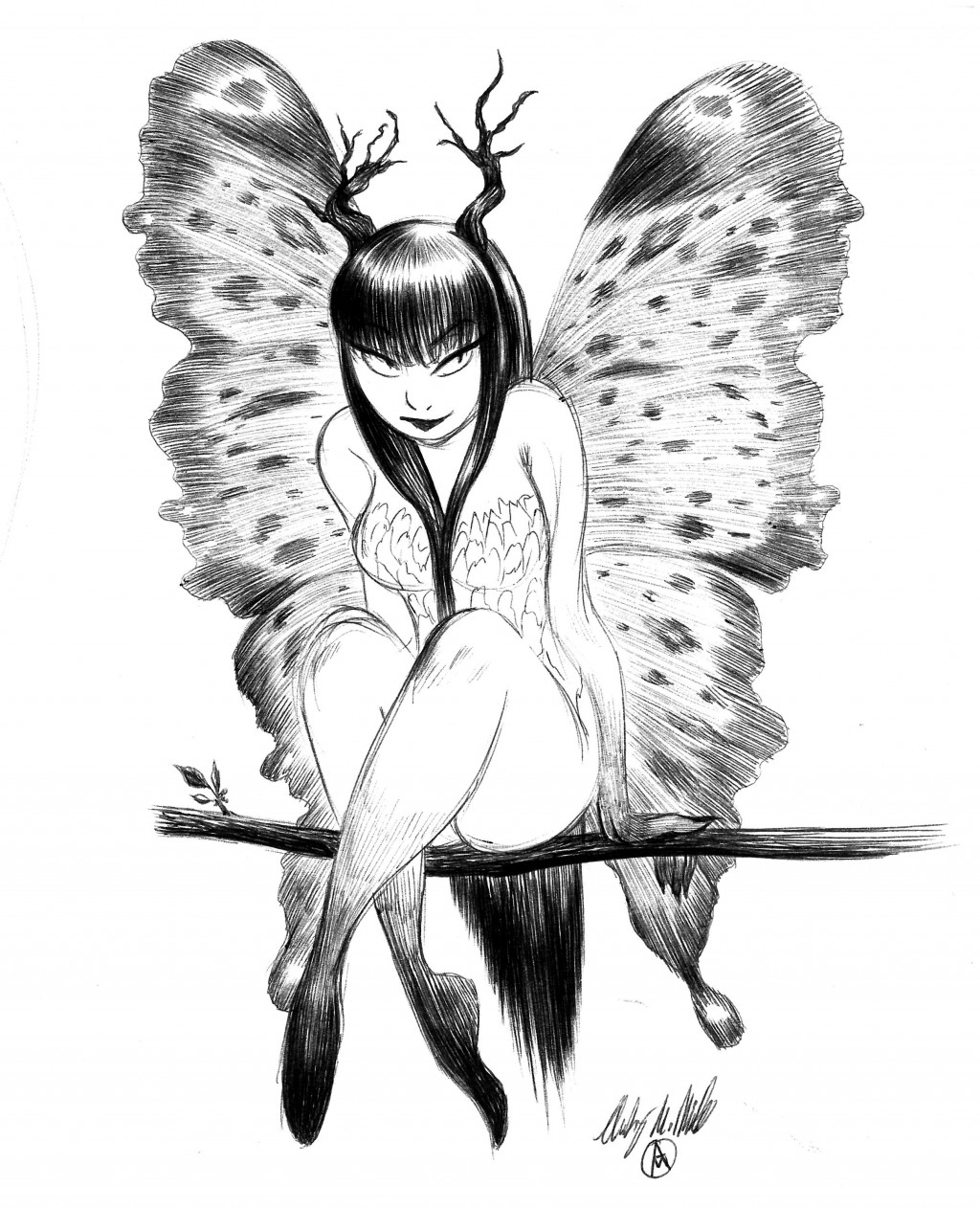 Dark Fairy drawing by Aubrey | Doodle Addicts