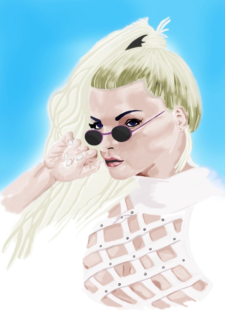 Ice Cream Girl drawing by Ettienne Short Doodle Addicts