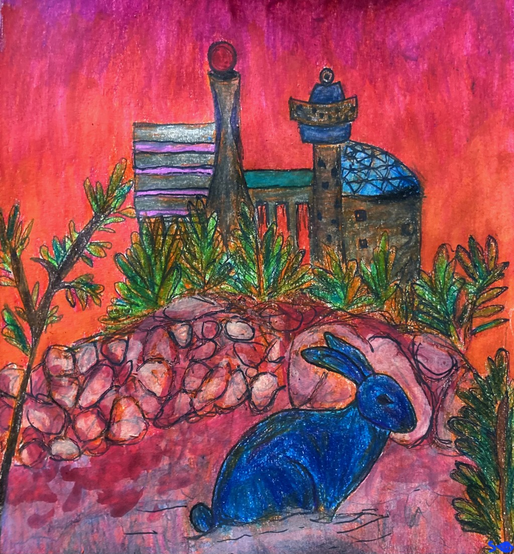 Rabbit Beyond drawing by Elias Rosenshaw | Doodle Addicts