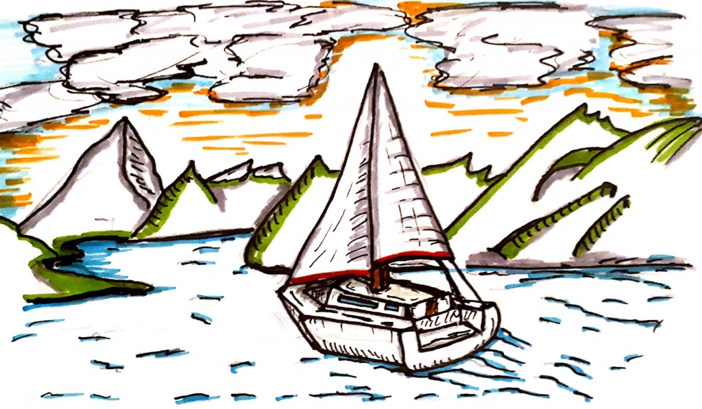 Sailing drawing by Daniel Gräfen Doodle Addicts