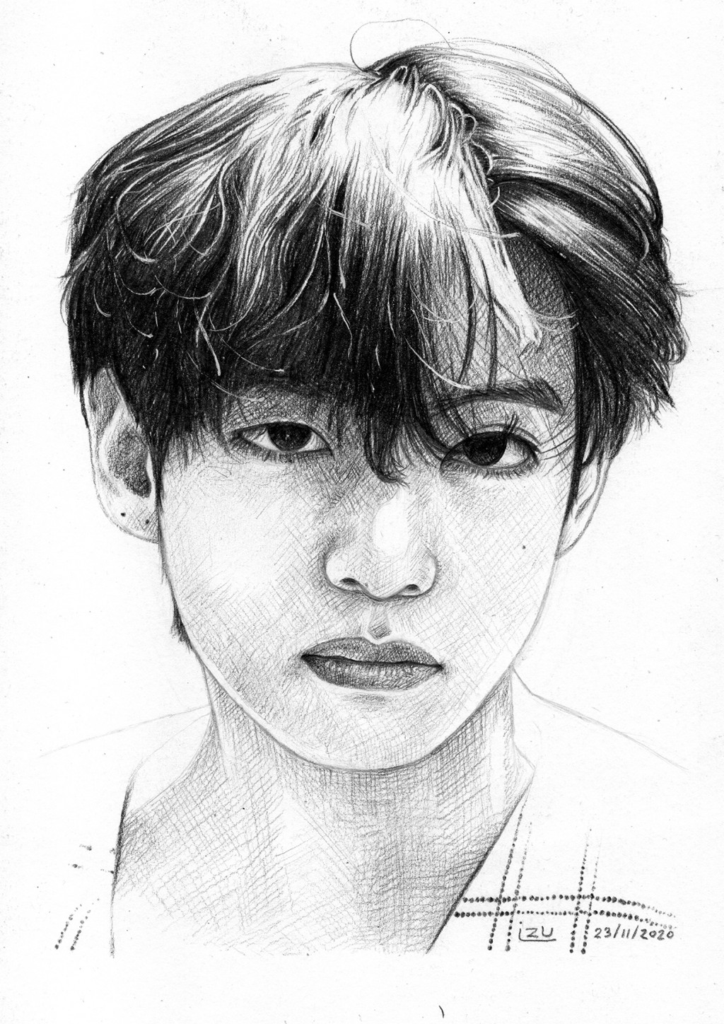 V bts fanart drawing by thanrudee doodle addicts
