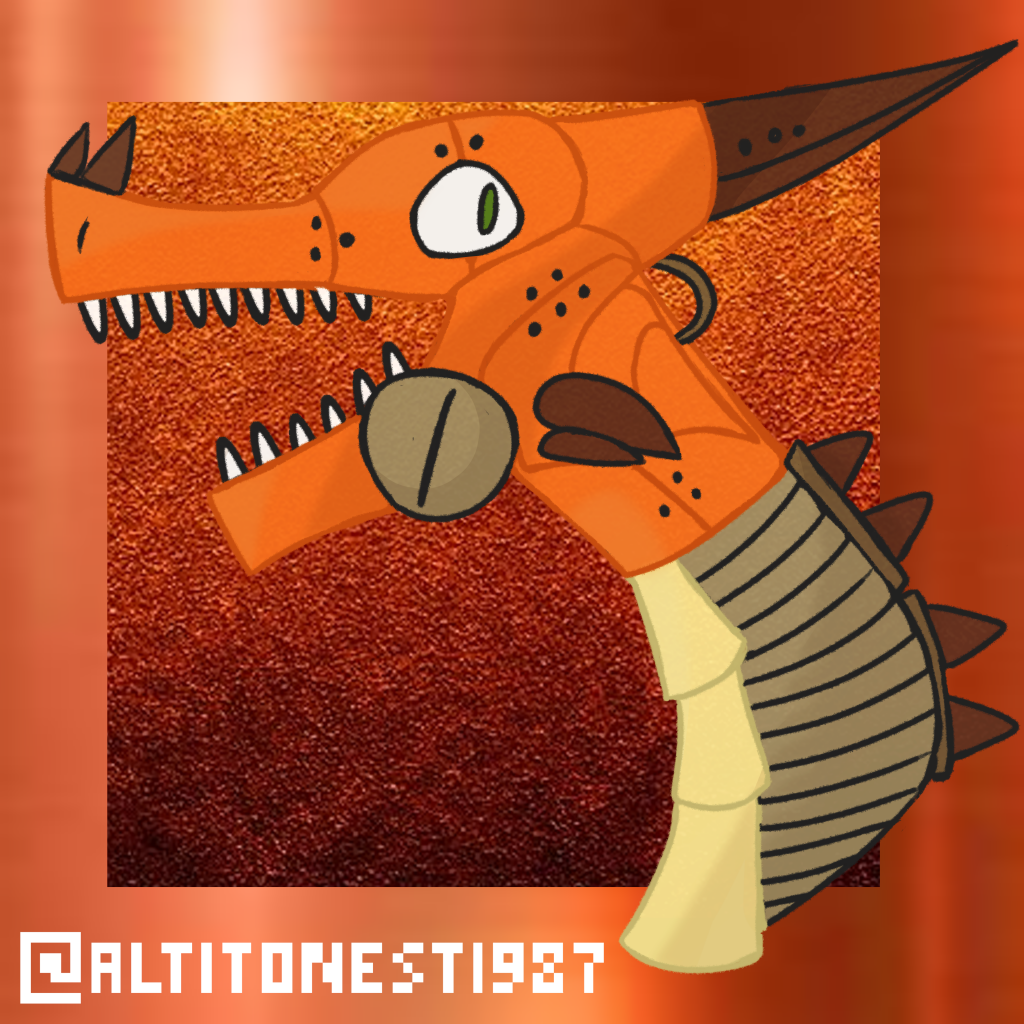 Copper Dragon drawing by Richard/Corvid Doodle Addicts