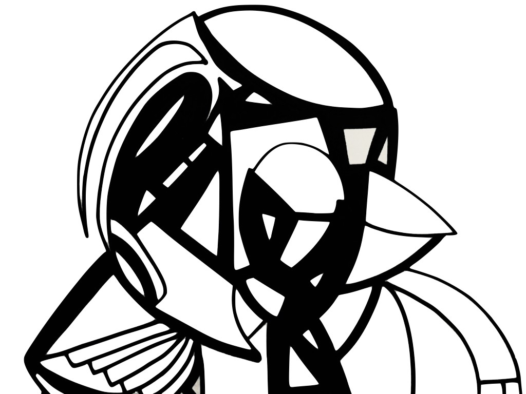 Abstract Bird drawing by Brent Skillicorn | Doodle Addicts